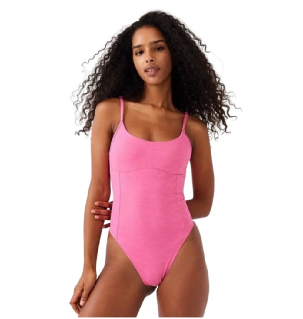 OUTDOOR VOICES Women's TechSweat Leotard Small PINK CERISE Tank NWT